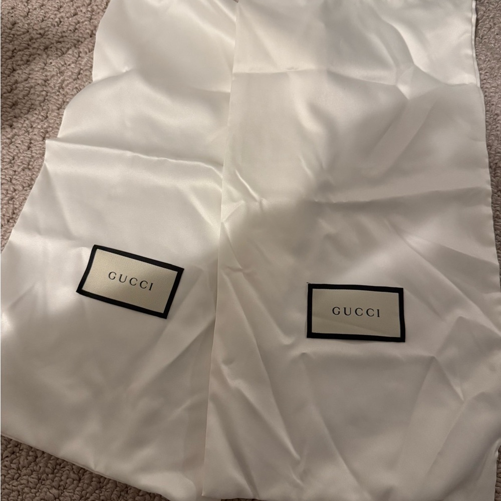 Gucci White Silk Shoe bags